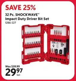 Home Hardware 32 Pc. SHOCKWAVE Impact Duty Driver Bit Set offer
