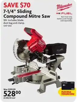 Home Hardware 7-1/4 Sliding Compound Mitre Saw offer