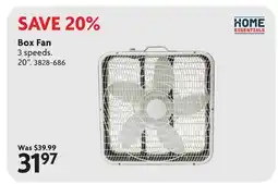 Home Hardware Box Fan offer