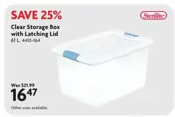 Home Hardware Clear Storage Box with Latching Lid offer
