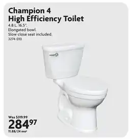 Home Hardware Champion 4 High Efficiency Toilet offer