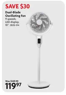 Home Hardware Dual-Blade Oscillating Fan offer