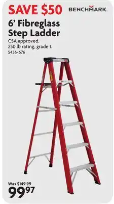 Home Hardware 6' Fibreglass Step Ladder offer