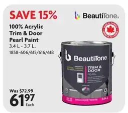 Home Hardware 100% Acrylic Trim & Door Pearl Paint offer