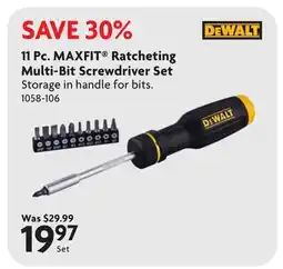 Home Hardware 11 Pc. MAXFIT Ratcheting Multi-Bit Screwdriver Set offer