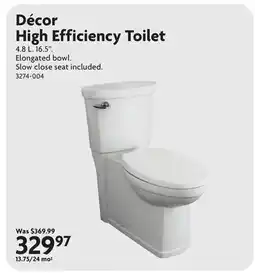 Home Hardware Décor High Efficiency Toilet offer