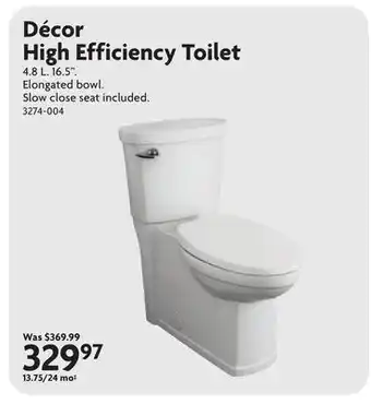 Home Hardware Décor High Efficiency Toilet offer