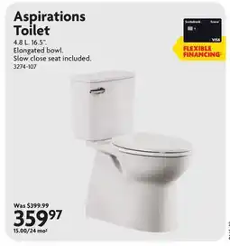 Home Hardware Aspirations Toilet offer