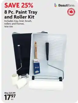 Home Hardware Beautitone 8 Pc. Paint Tray and Roller Kit offer