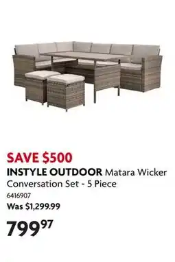 Home Hardware Matara Wicker Conversation Set-5 Piece offer