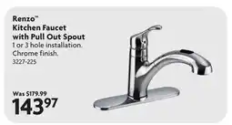 Home Hardware Renzo Kitchen Faucet with Pull Out Spout offer