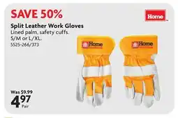 Home Hardware Split Leather Work Gloves offer