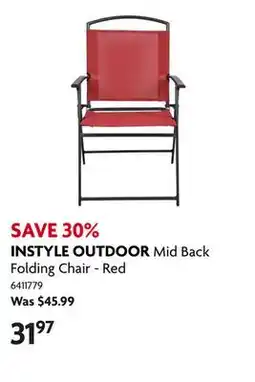 Home Hardware Mid Back Folding Chair-Red offer