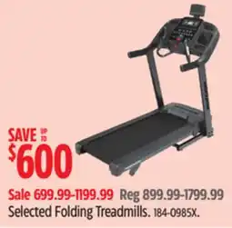 Canadian Tire Selected Folding Treadmills offer