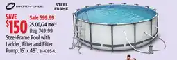 Canadian Tire Steel-Frame Pool with Ladder, Filter and Filter Pump offer