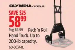 Canadian Tire OLYMPIA TOOLS Pack 'n Roll Hand Truck offer