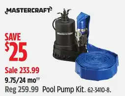 Canadian Tire Mastercraft Pool Pump Kit offer