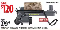 Canadian Tire YARDWORKS 4-Ton 1 3⁄4 HP Electric Log Splitter offer