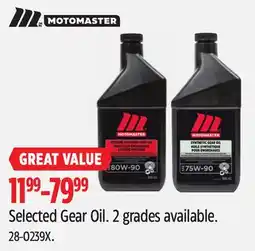 Canadian Tire Motomaster Selected Gear Oil offer