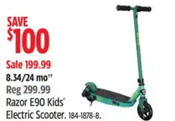 Canadian Tire Razor E90 Kids' Electric Scooter offer