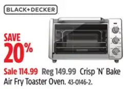 Canadian Tire Black+Decker Crisp 'N' Bake Air Fry Toaster Oven offer