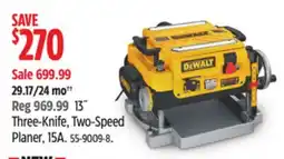 Canadian Tire DEWALT Three-Knife, Two-Speed Planer, 15A offer