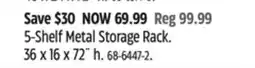 Canadian Tire 5-Shelf Metal Storage Rack offer