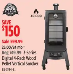 Canadian Tire PIT BOSS 3-Series Digital 4-Rack Wood Pellet Vertical Smoker offer