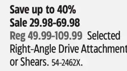 Canadian Tire Selected Right-Angle Drive Attachment or Shears offer