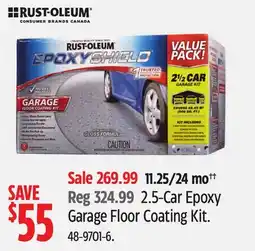 Canadian Tire Rust-Oleum 2.5-Car Epoxy Garage Floor Coating Kit offer