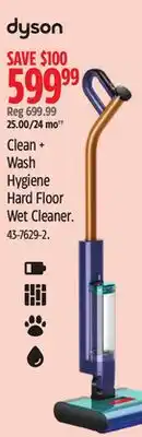 Canadian Tire Clean + Wash Hygiene Hard Floor Wet Cleaner offer