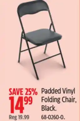 Canadian Tire Padded Vinyl Folding Chair offer