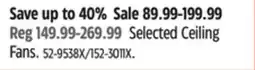 Canadian Tire Canarm Selected Ceiling Fans offer