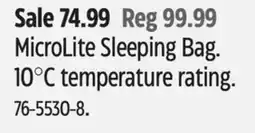 Canadian Tire Woods MicroLite Sleeping Bag offer