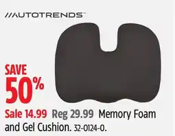 Canadian Tire Memory Foam and Gel Cushion offer