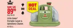 Canadian Tire Little Green Portable Carpet & Upholstery Cleaner offer