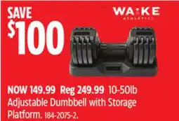Canadian Tire Adjustable Dumbbell with Storage Platform offer