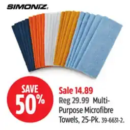 Canadian Tire Multi- Purpose Microfibre Towels offer