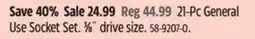 Canadian Tire 21-Pc General Use Socket Set offer