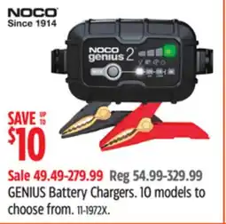 Canadian Tire GENIUS Battery Chargers offer