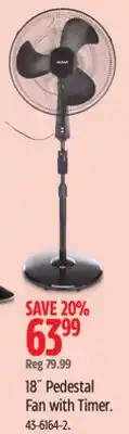 Canadian Tire Noma 18 Pedestal Fan with Timer offer