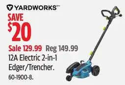 Canadian Tire Yardworks 12A Electric 2-in-1 Edger/Trencher offer