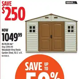 Canadian Tire Woodside Vinyl Resin Garden Shed offer