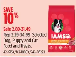 Canadian Tire IAMS Selected Dog, Puppy and Cat Food and Treats offer