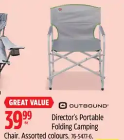 Canadian Tire Director's Portable Folding Camping Chair offer