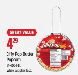 Canadian Tire Jiffy Pop Butter Popcorn offer