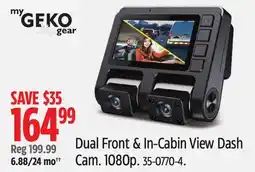 Canadian Tire Dual Front & In-Cabin View Dash Cam offer