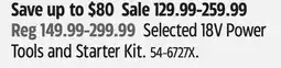 Canadian Tire Bosch Selected 18V Power Tools and Starter Kit offer