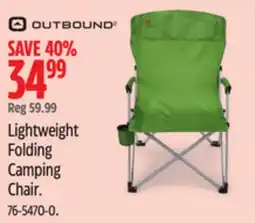 Canadian Tire OUTBOUND Lightweight Folding Camping Chair offer