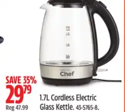 Canadian Tire MasterChef 1.7L Cordless Electric Glass Kettle offer